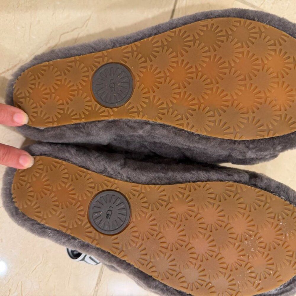 Grey Ugg Fluff Yeah Slippers - image 5